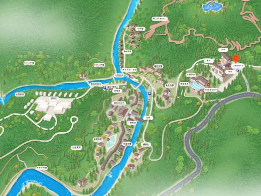 沔城回族镇结合景区手绘地图智慧导览和720全景技术，可以让景区更加“动”起来，为游客提供更加身临其境的导览体验。